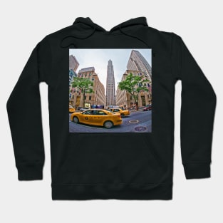 Fisheye view of Rockefeller Center, New York City Hoodie